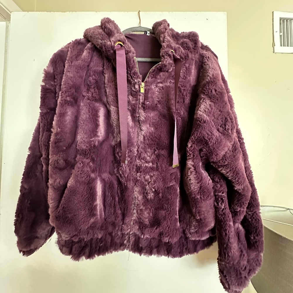 NWT EXPRESS Soft Faux Fur Jacket Purple